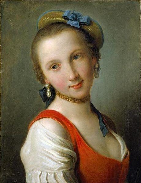 Pietro Antonio Rotari A Girl in a Red Dress Spain oil painting art